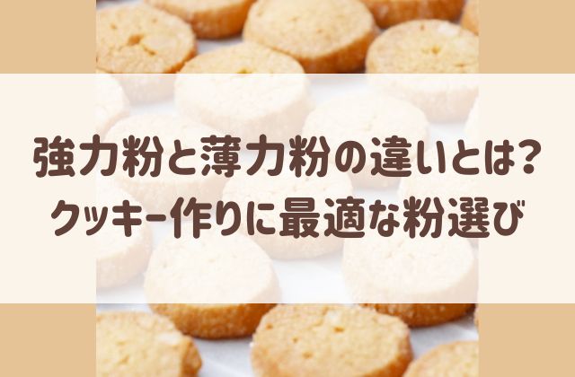 強力粉と薄力粉の違いとは？クッキー作りに最適な粉選びを徹底解説！